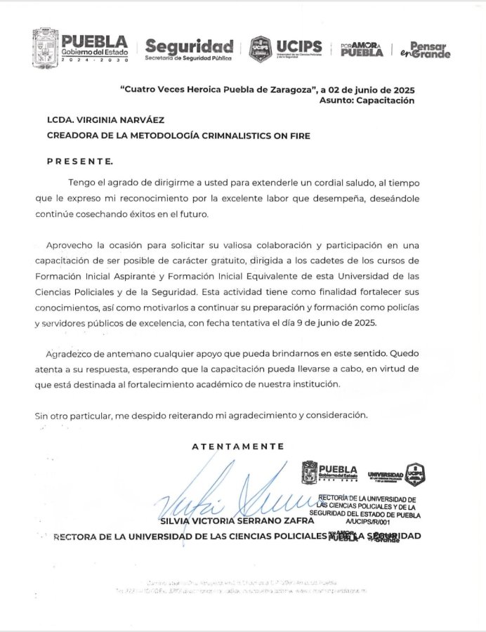 Creadora de Criminalistics on fire Narvaez Dagmar Mexico Junio 2025